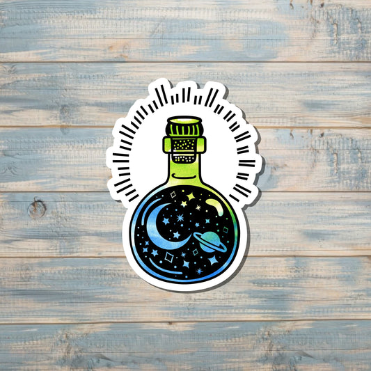 Mystic Cosmos Potion Bottle Sticker |Sticker or Magnet