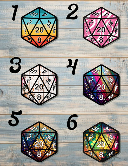 One D20 Sticker, Gaming Dice, Die Cut Vinyl, Gift for Gamer, DND RPG, Role Playing Decal, Tabletop Board Games, Laptop Sticker |Sticker or Magnet