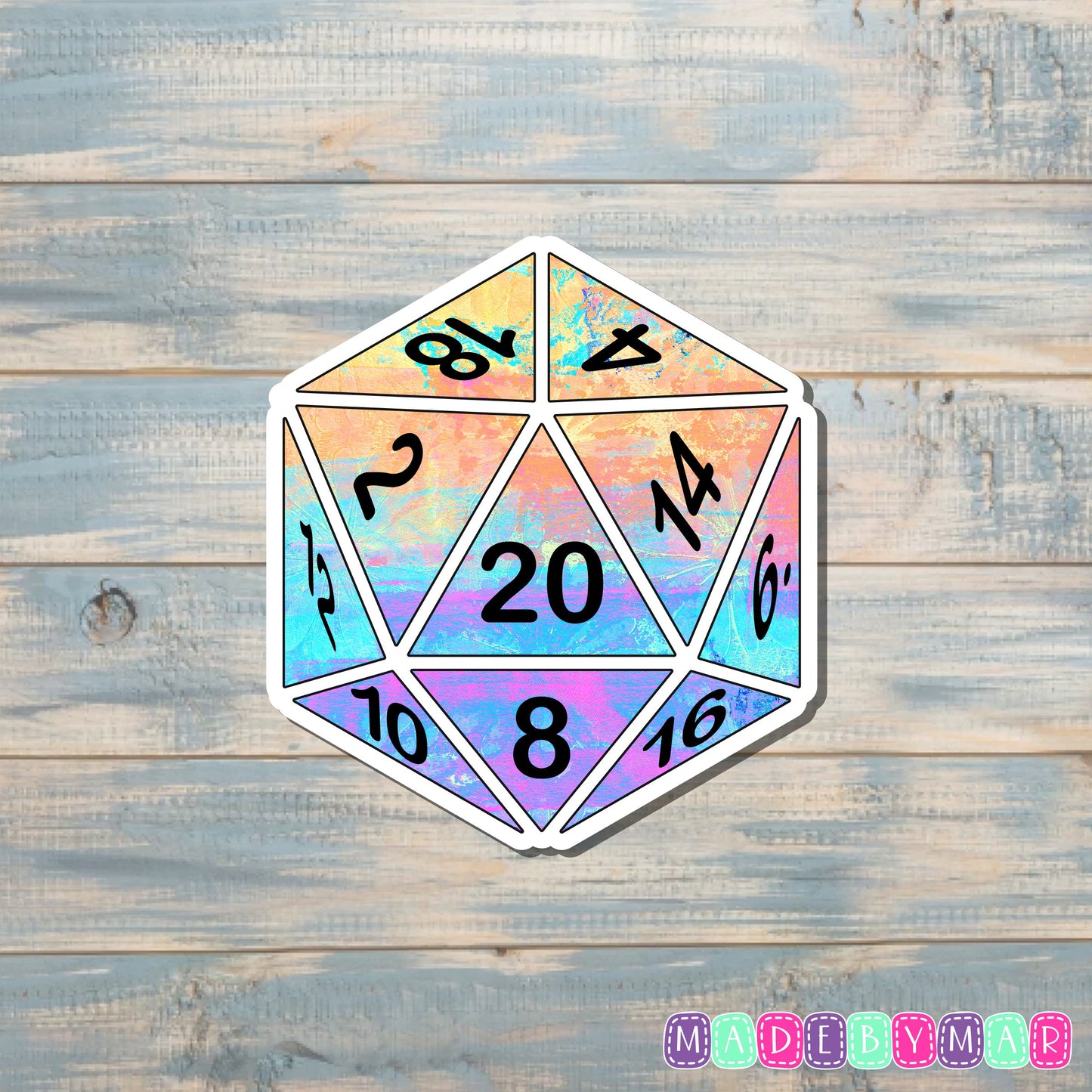 D20 Gaming Dice Sticker |Sticker or Magnet