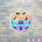 D20 Gaming Dice Sticker |Sticker or Magnet