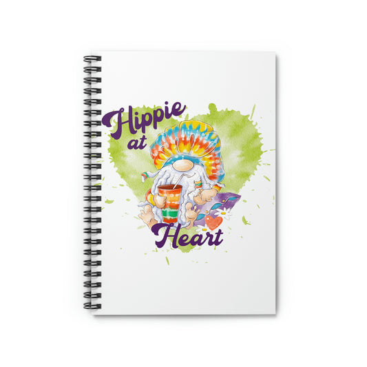 Hippie at Heart Spiral Notebook - Ruled Line