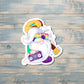 Tie Dye Gnome Sticker, Hippie Musician, Die Cut Sticker |Sticker or Magnet