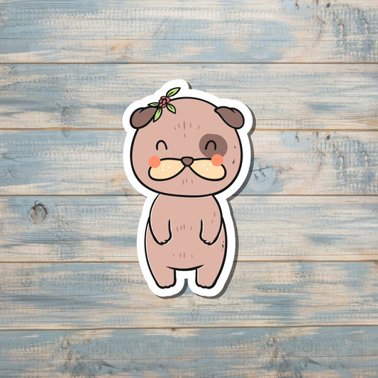 Cute Animal Sticker, Graphic Art Vinyl, Boho Fun |Sticker or Magnet