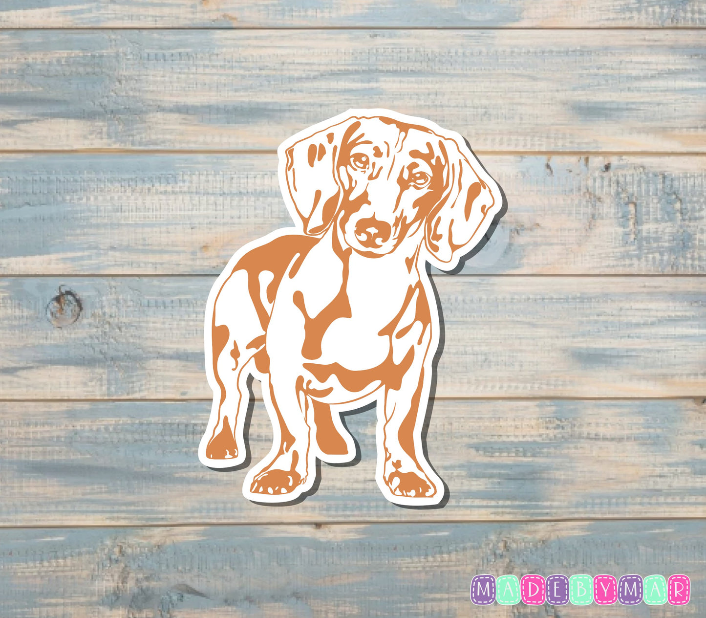 Dachshund Sticker, Brown |Sticker or Magnet