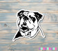 Bulldog Sticker, Black and White |Sticker or Magnet