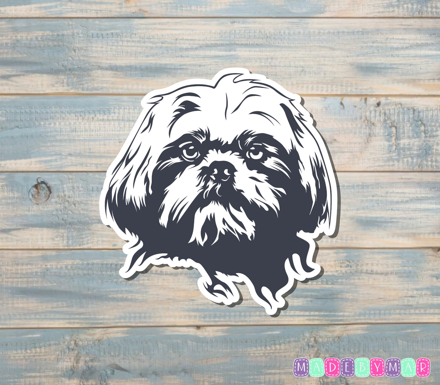 Shih Tzu Dog Sticker |Sticker or Magnet