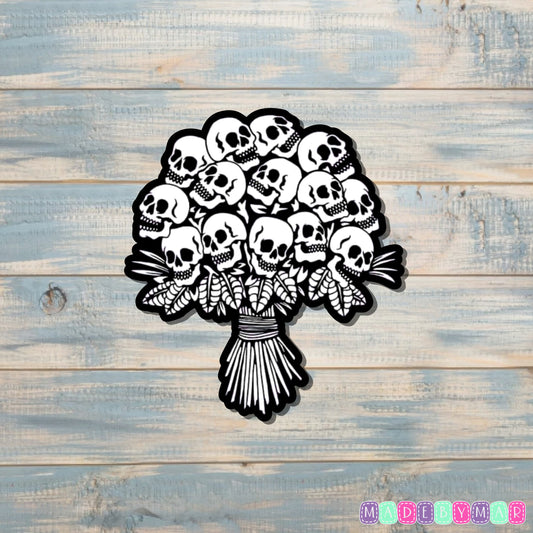 Skull Bouquet Sticker |Sticker or Magnet