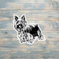 Yorkshire Terrier Sticker, Die Cut Vinyl Sticker, Boho Fun, Water Resistant, Dog Mom Animal Lover, Pet Breed |Sticker or Magnet