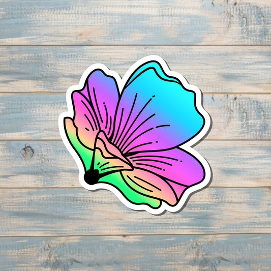 Watercolor Flower, Die Cut Vinyl Sticker, , Boho Fun, Water Resistant |Sticker or Magnet