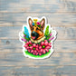 German Shepherd Sticker or Magnet |Boho Fun |Refrigerator Fridge Car |Dog Mom Animal Lover |Pet Breed |Sticker or Magnet