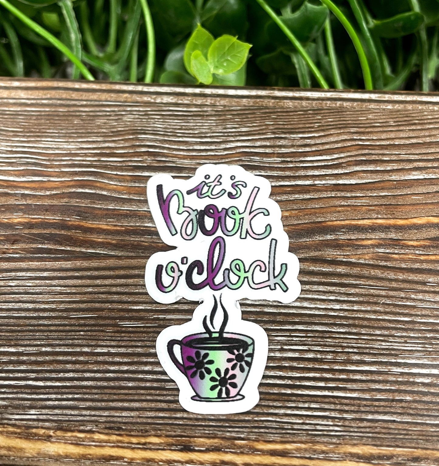 Its Book O Clock Reading Sticker, Graphic Art Sticker |Sticker or Magnet