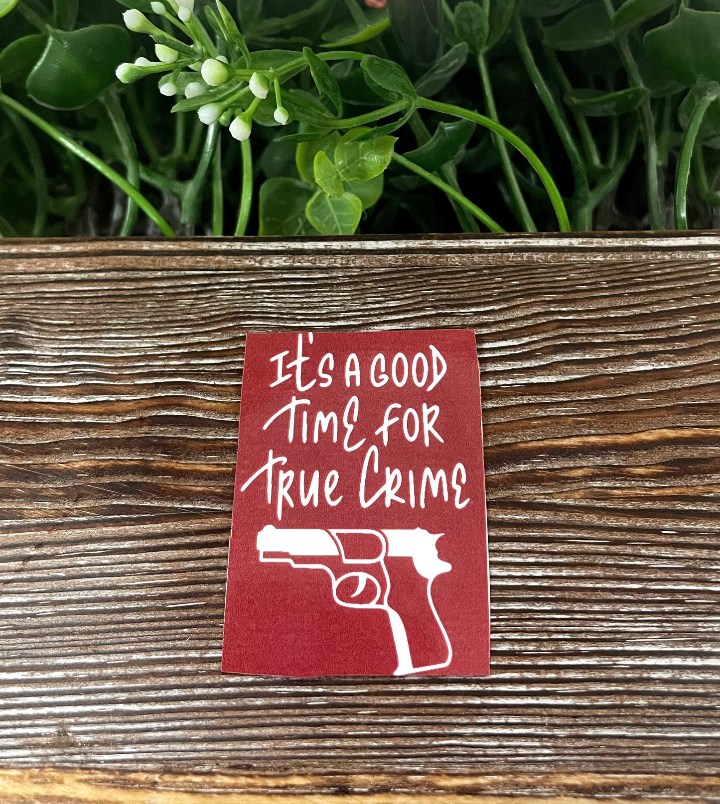 True Crime Sticker, Crime Podcast, Die Cut Sticker, Graphic Art Sticker,  Vinyl Decal |Sticker or Magnet