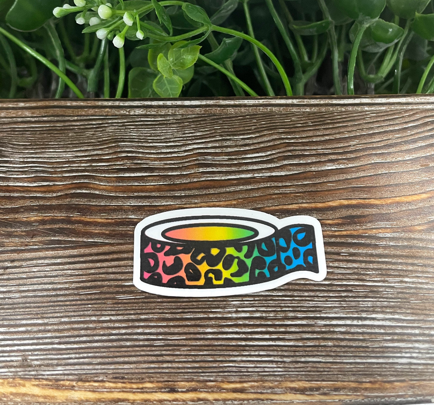 Leopard Tape Sticker, Crafting Hobby Sticker, Die Cut Sticker |Sticker or Magnet