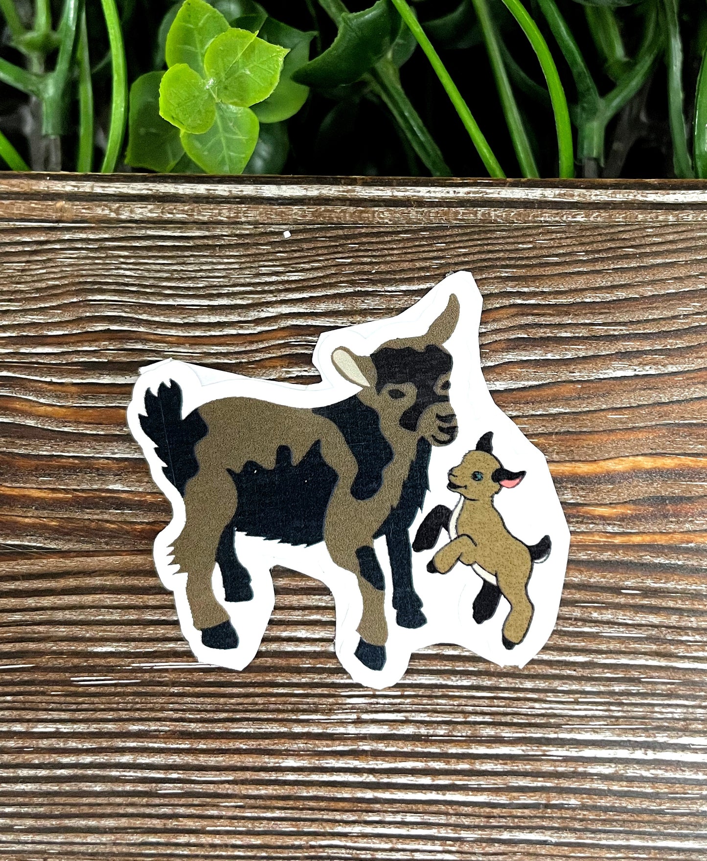 Mom and Baby Goat Sticker, Nigerian Dwarf Mini |Sticker or Magnet
