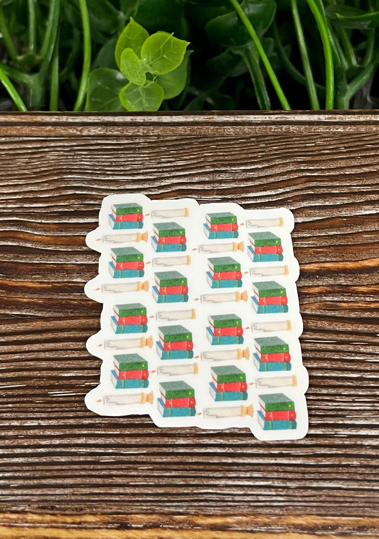 Vintage Books, Love to Read, Die Cut Sticker, Graphic Art Sticker, Vinyl, |Sticker or Magnet