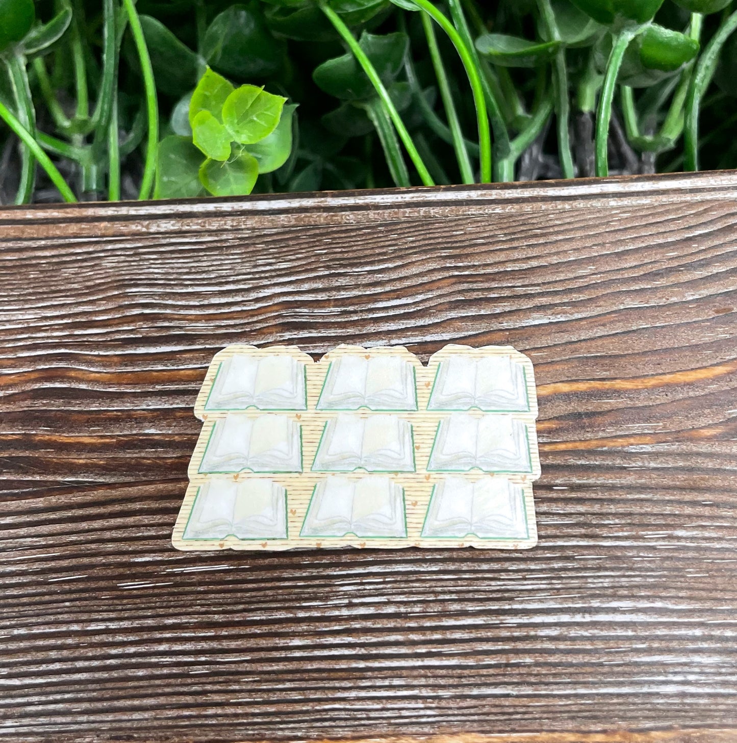 Vintage Books Pattern, Love to Read, Die Cut Sticker, Graphic Art Sticker, Vinyl, |Sticker or Magnet