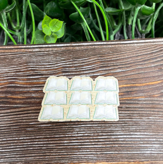 Vintage Books Pattern, Love to Read, Die Cut Sticker, Graphic Art Sticker, Vinyl, |Sticker or Magnet