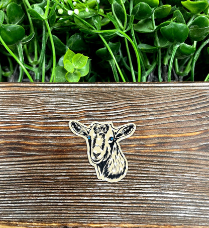 Goat Sticker, Graphic Art Sticker, Vinyl, , Nigerian Dwarf Mini |Sticker or Magnet