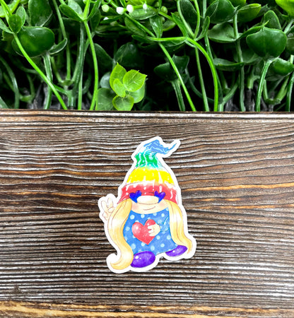 Tie Dye Gnome Sticker |Sticker or Magnet