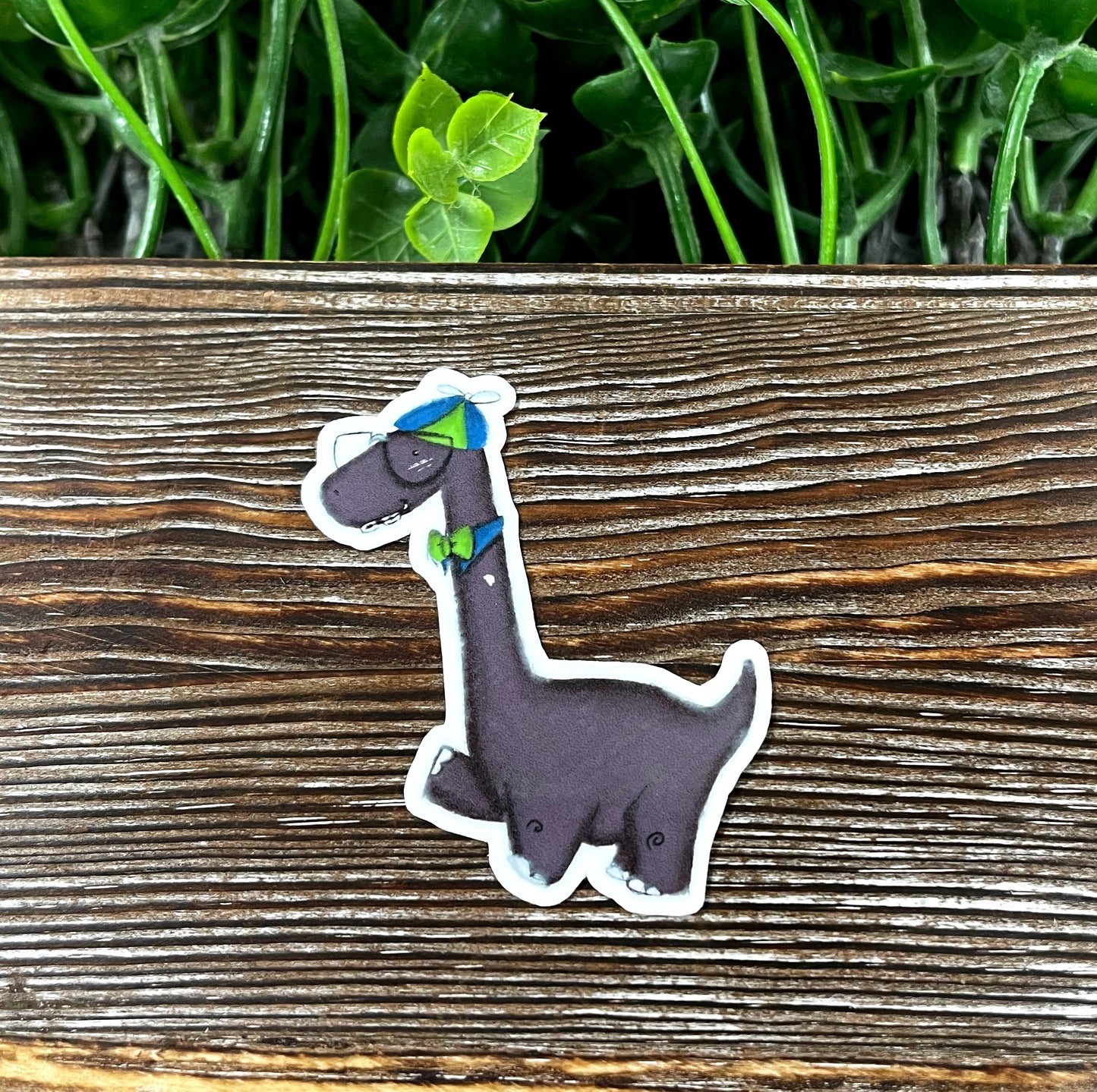School Grey Dinosaur Sticker |Sticker or Magnet