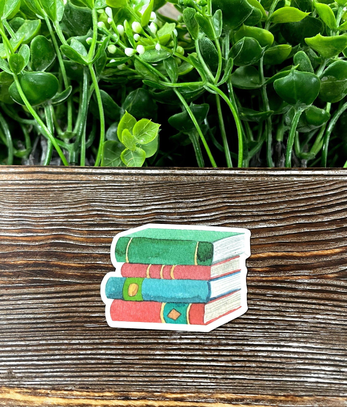 Vintage Watercolor Books, Love to Read, Die Cut Sticker, Books, Graphic Art Sticker, Vinyl, |Sticker or Magnet