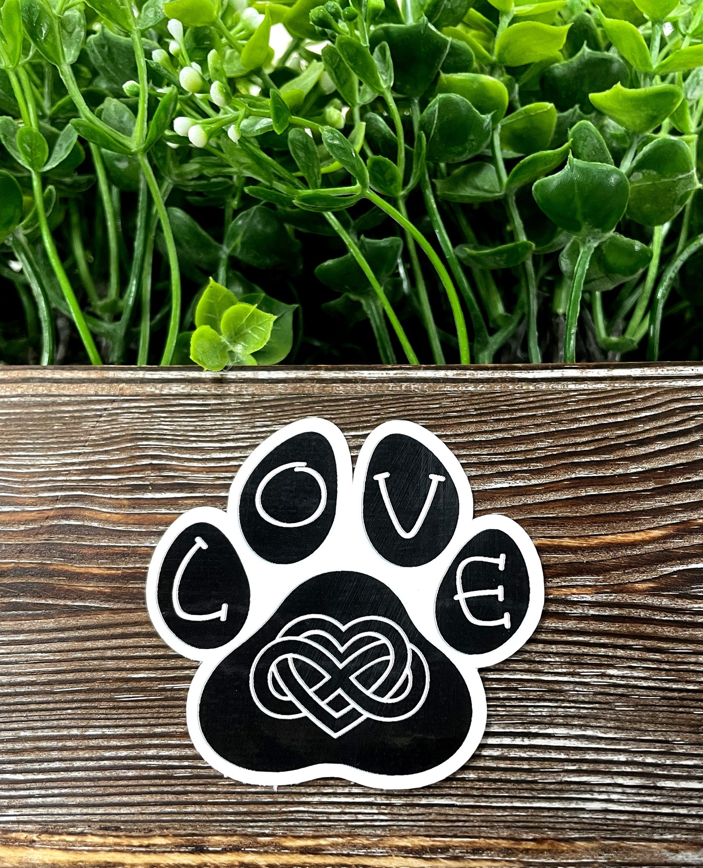 LOVE Paw Print, Boho Hippie, Die Cut Sticker, Graphic Art Sticker, Vinyl, |Sticker or Magnet