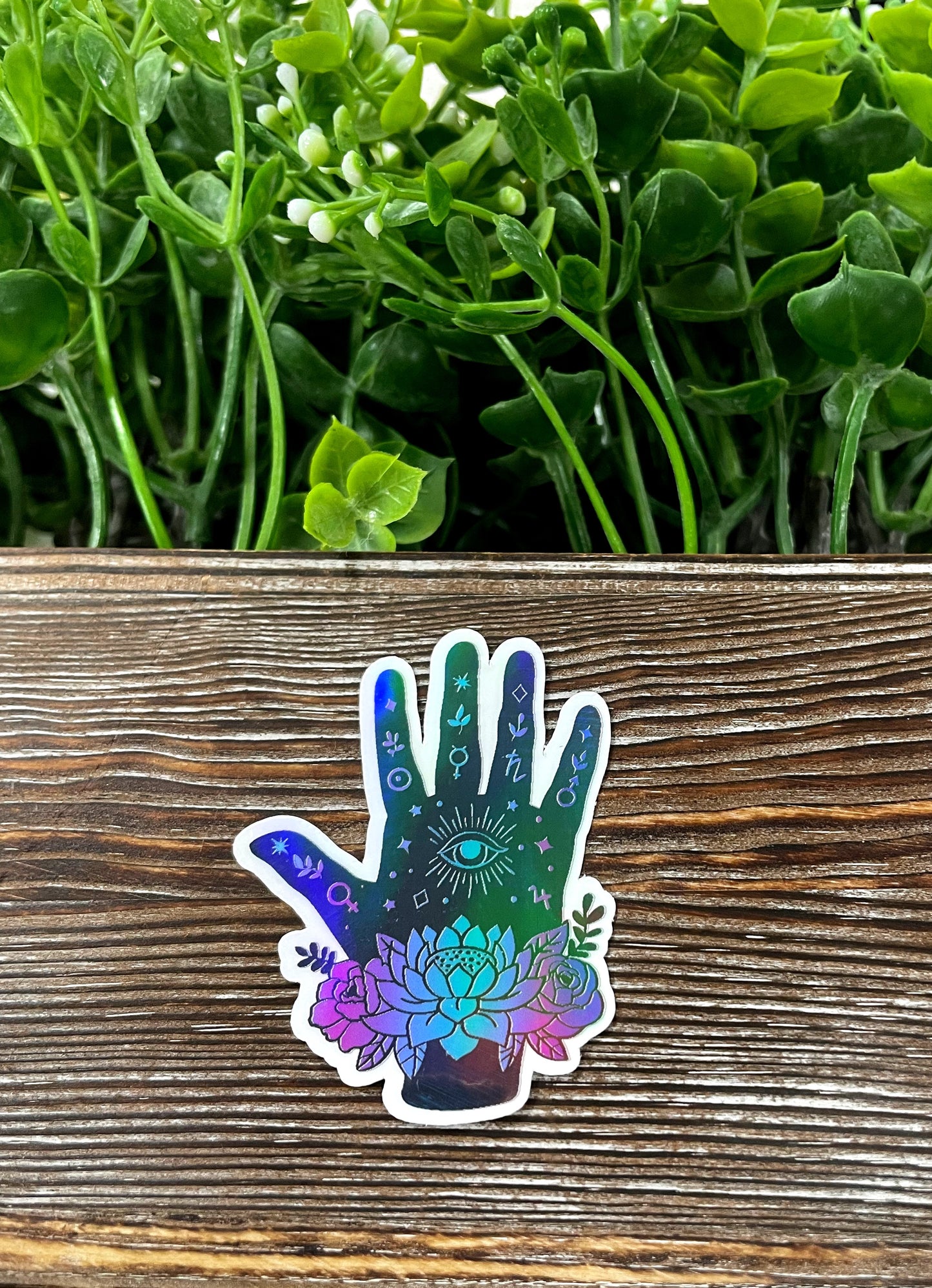 Cosmic Hand Palm, Die Cut Sticker, Life lines, Graphic Art Sticker, Vinyl, , Boho Hippie |Sticker or Magnet