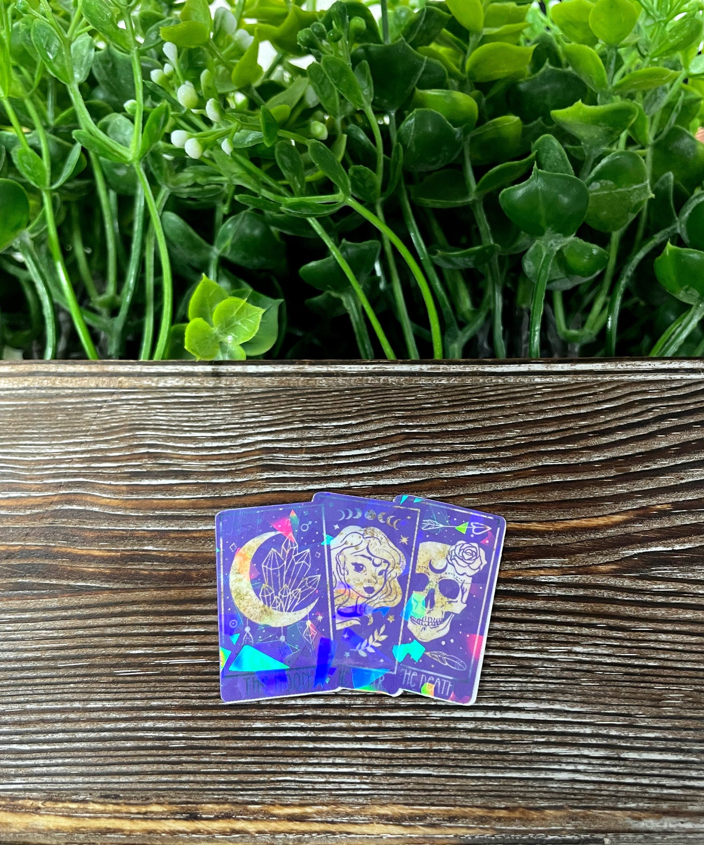 Tarot Cards Sticker, Purple and Gold, Graphic Art Sticker, Vinyl, Boho Hippie |Sticker or Magnet