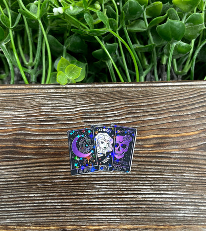 Tarot Cards Sticker, Purple and White, Graphic Art Sticker, Vinyl, , Boho Hippie |Sticker or Magnet