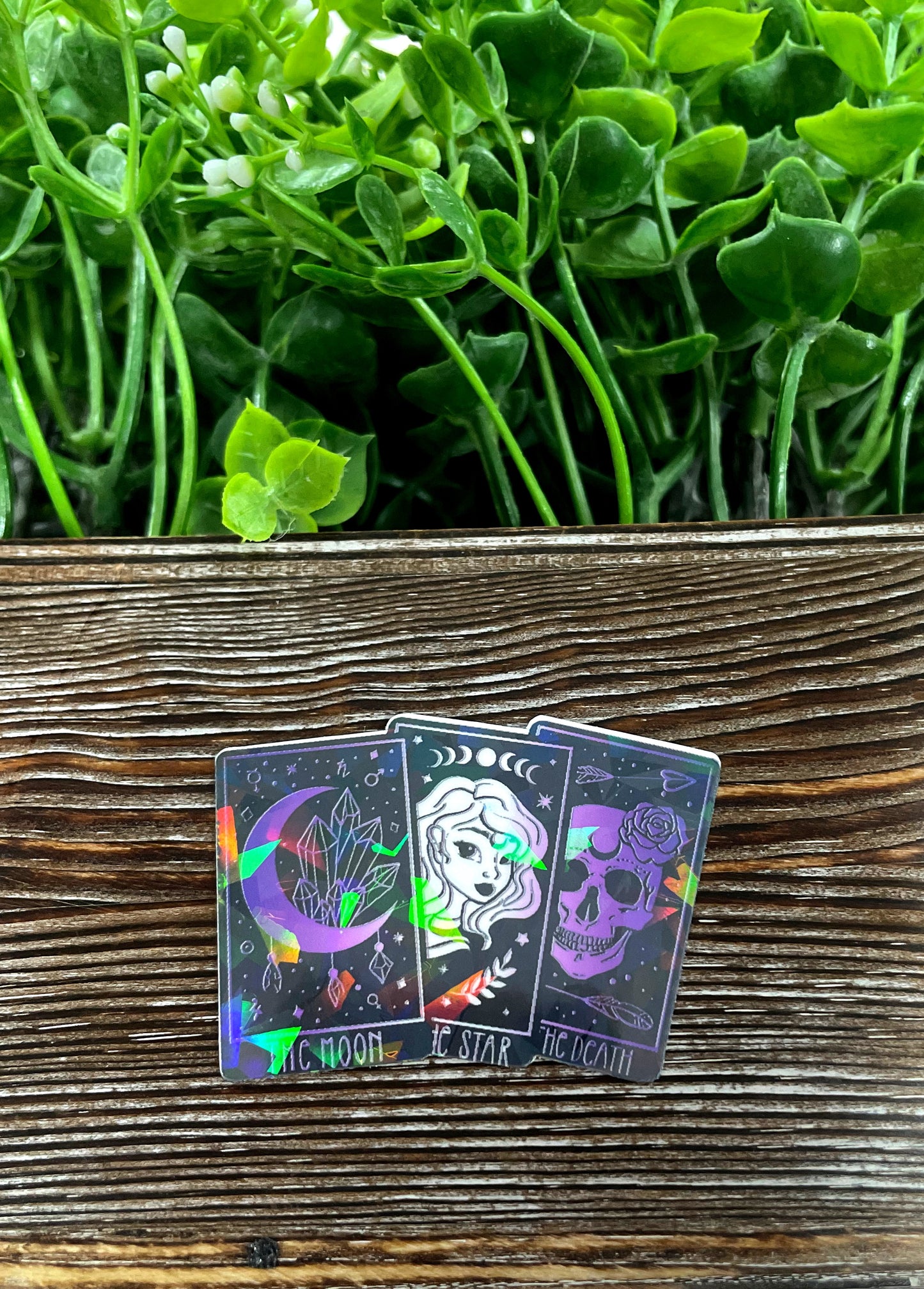 Tarot Cards Sticker, Purple and White, Graphic Art Sticker, Vinyl, , Boho Hippie |Sticker or Magnet