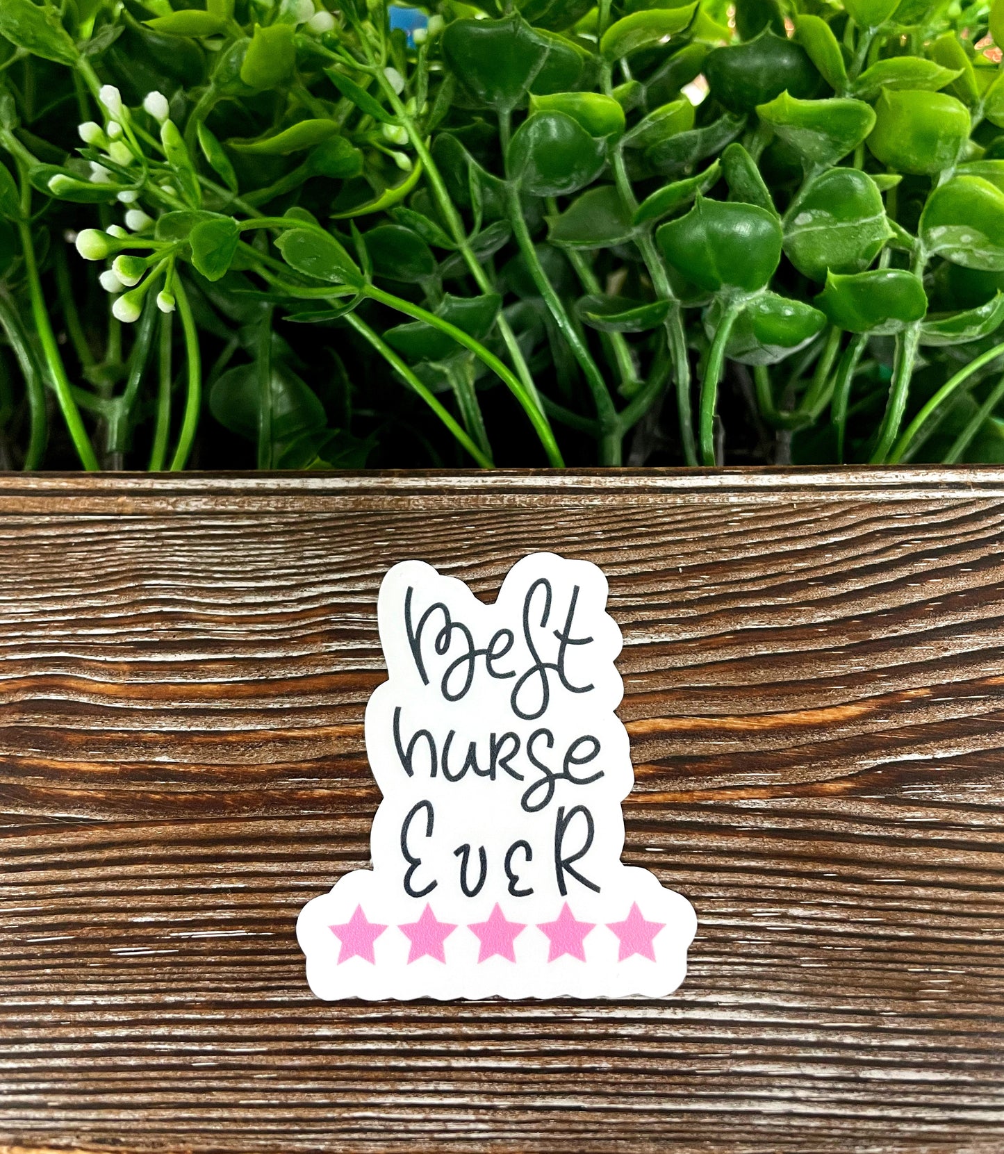 Best Nurse Ever Sticker, Die Cut Vinyl, , Boho Fun, Water Resistant |Sticker or Magnet