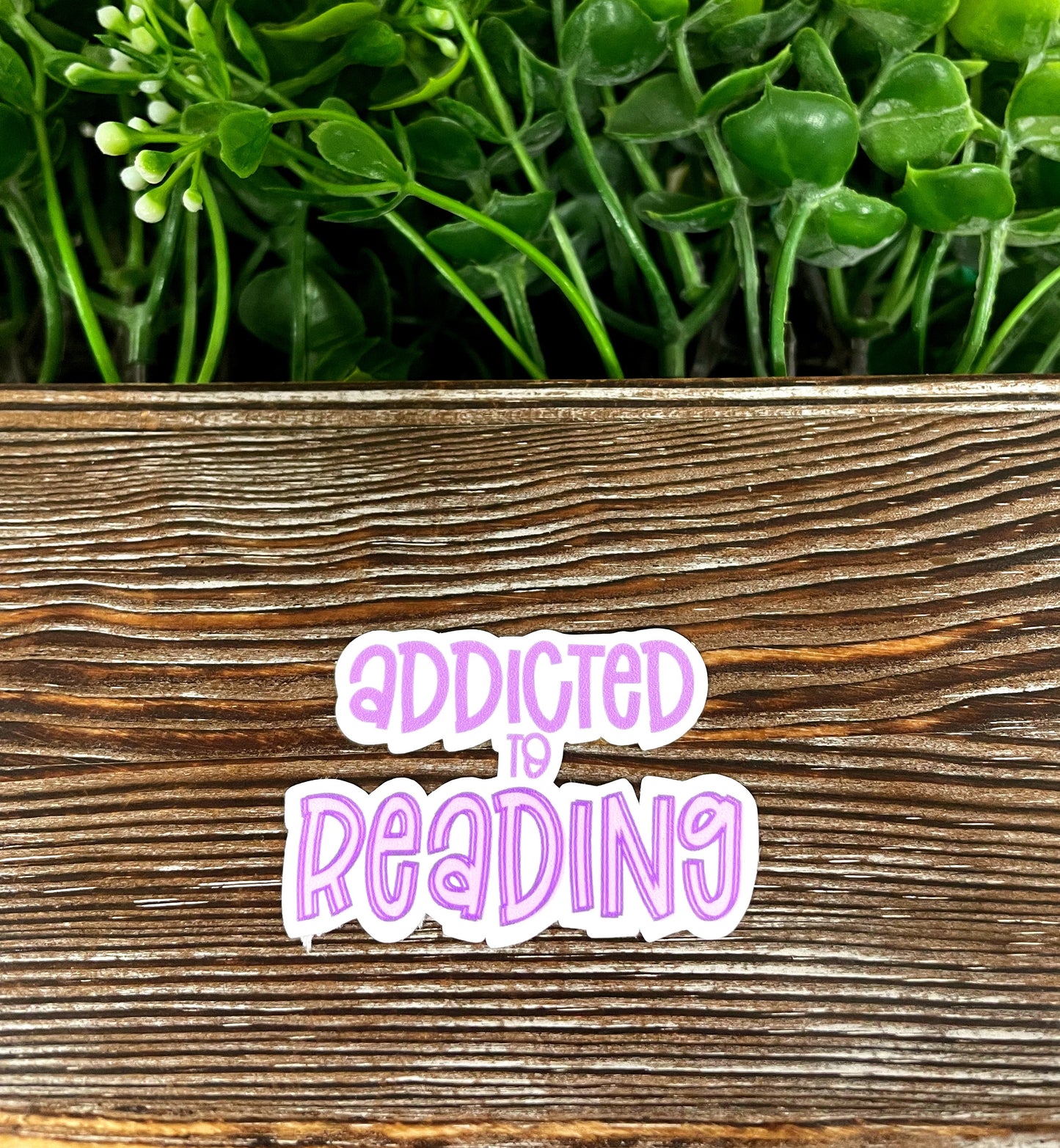 Addicted to Reading Sticker, Die Cut Vinyl, , Boho Fun, Water Resistant |Sticker or Magnet