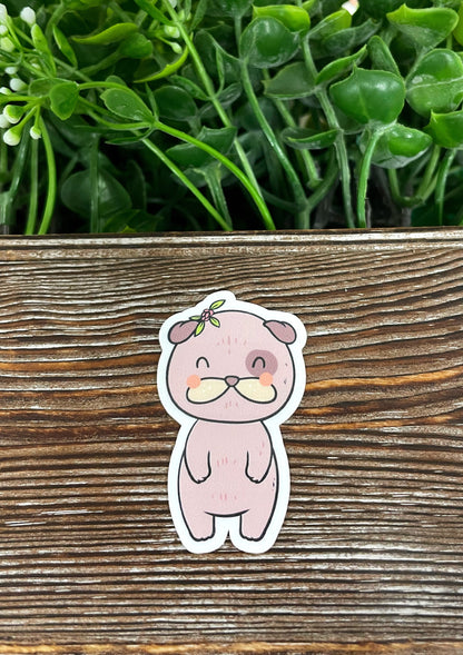 Cute Animal Sticker, Graphic Art Vinyl, Boho Fun |Sticker or Magnet