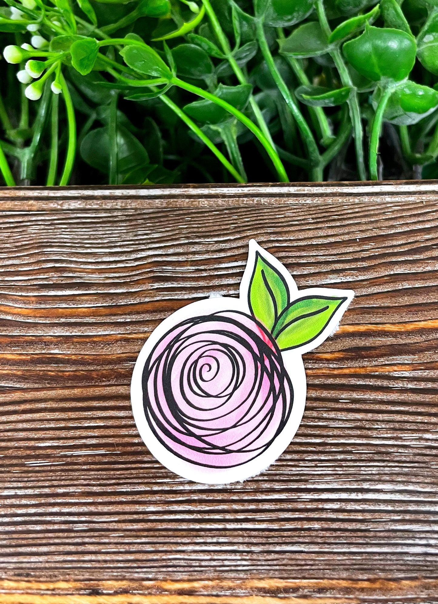 Pink Watercolor Floral Flower, Die Cut Sticker, Graphic Art Vinyl, , Boho Fun |Sticker or Magnet