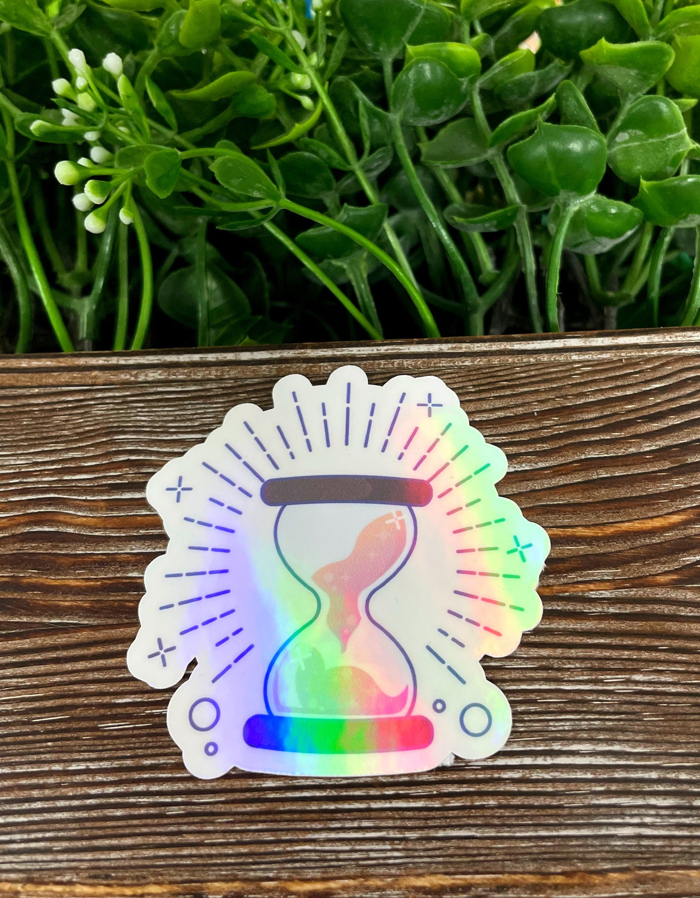 Magical Hourglass Timer, Die Cut Sticker, Graphic Art Vinyl, , Boho Fun |Sticker or Magnet