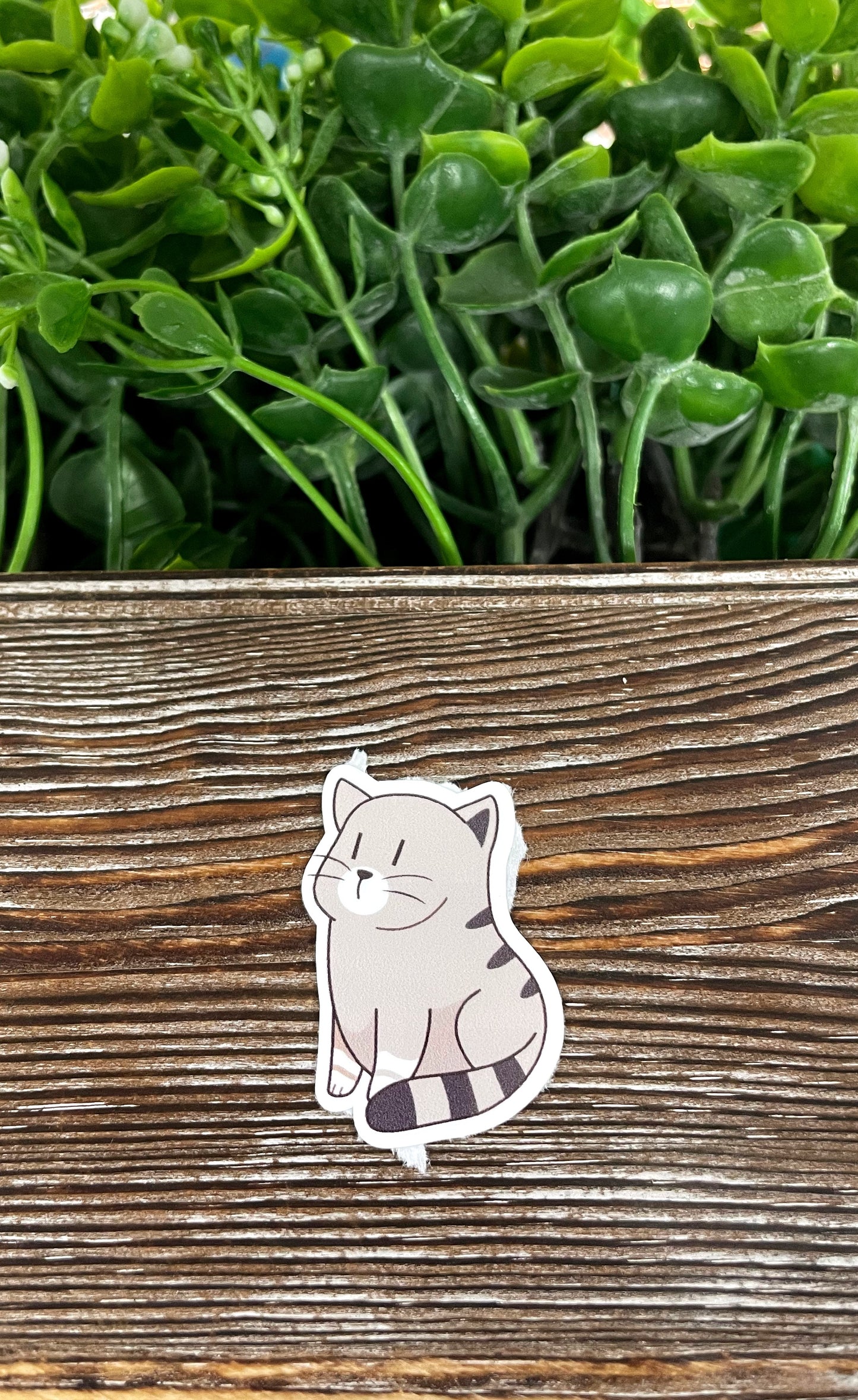 Gray Kitty Cat, Die Cut Sticker, Graphic Art Vinyl, , Boho Fun |Sticker or Magnet