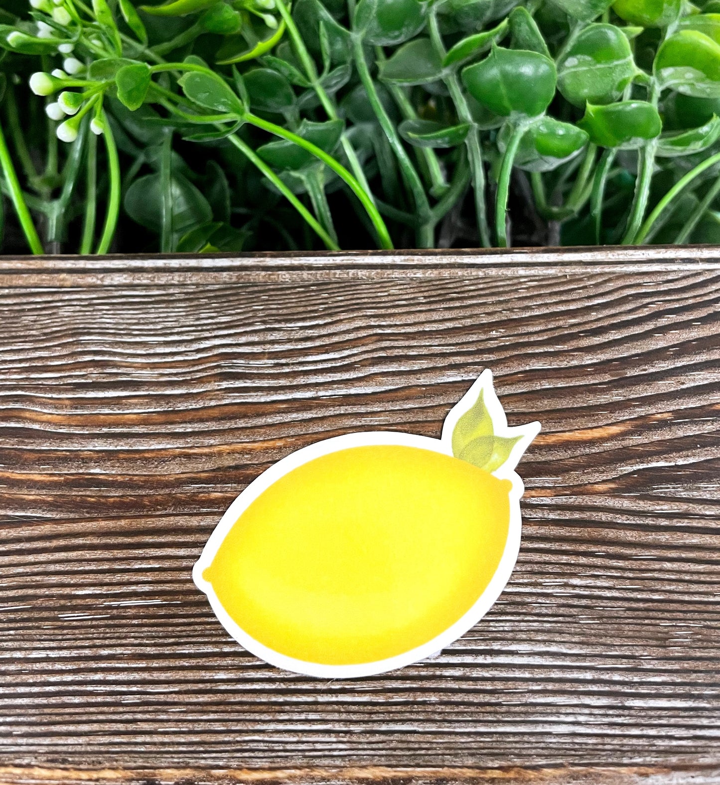 Yellow Lemon, Die Cut Sticker, Graphic Art Vinyl, , Boho Fun |Sticker or Magnet