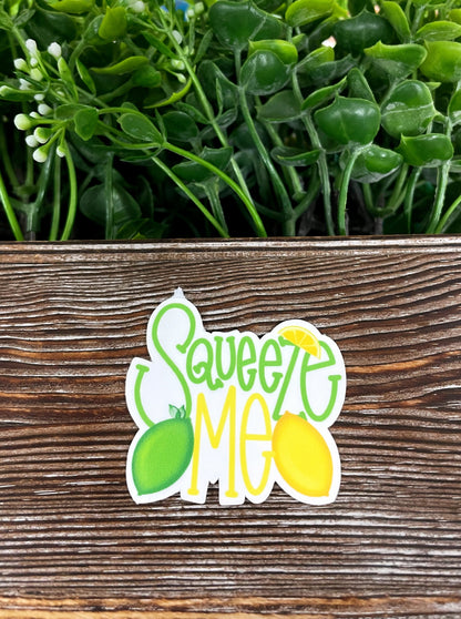 Squeeze Me Lime Lemon, Die Cut Sticker, Graphic Art Vinyl, , Boho Fun |Sticker or Magnet
