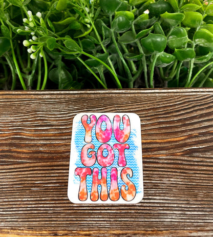 You Got This Groovy, Die Cut Sticker, Graphic Art Vinyl, , Inspirational, Boho Fun |Sticker or Magnet
