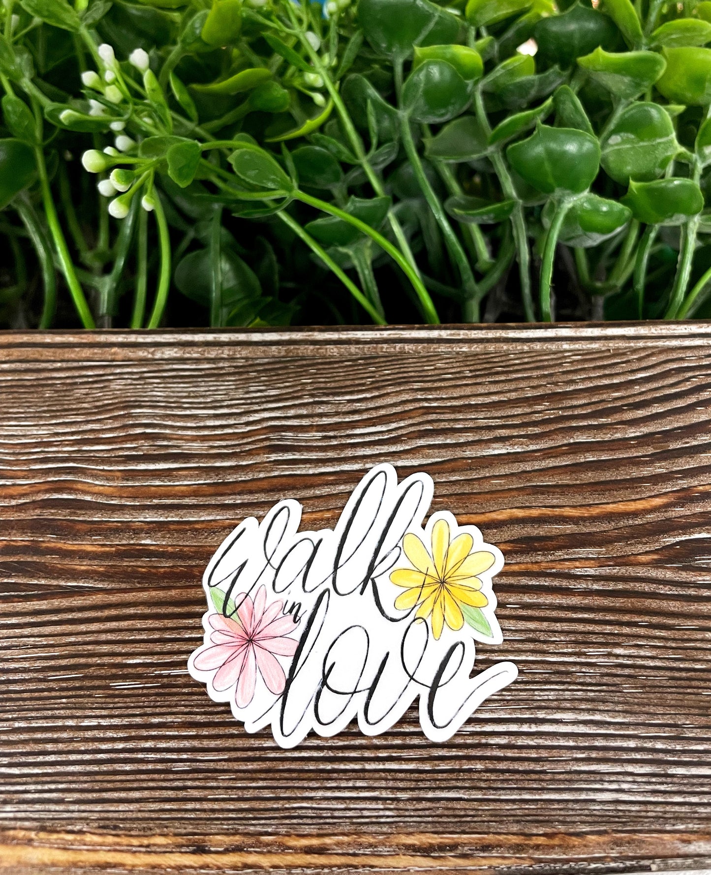 Walk In Love, Die Cut Sticker, Graphic Art Vinyl, , Inspirational, Boho Fun |Sticker or Magnet