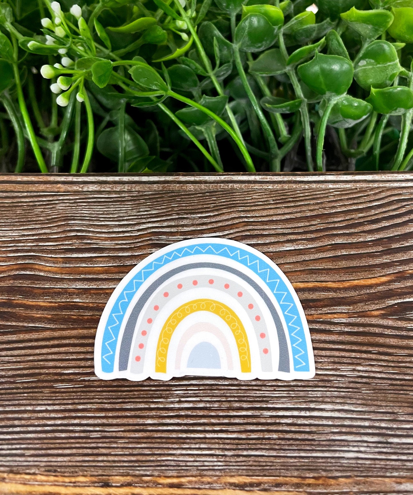 Bohemian Rainbow, Die Cut Sticker, Graphic Art Sticker, Vinyl, , Boho Fun |Sticker or Magnet