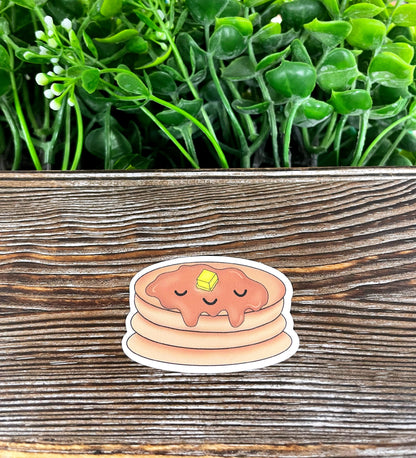 Kawaii Pancakes, Die Cut Sticker, Graphic Art Sticker, Vinyl, , Inspire Motivate |Sticker or Magnet