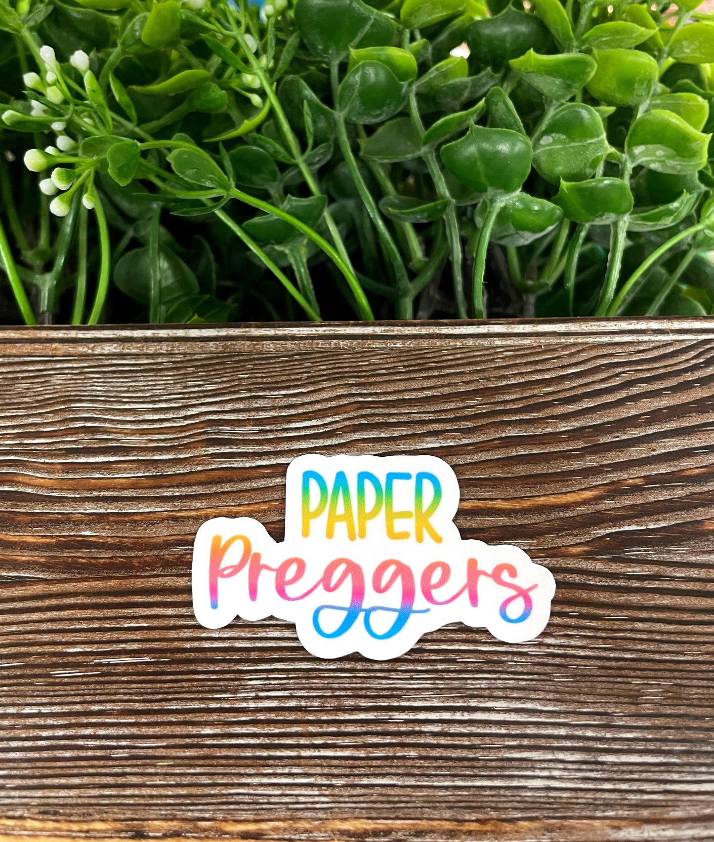 Paper Preggers, Adoption Love, Die Cut Sticker, Graphic Art Sticker, Vinyl, , Inspire Motivate |Sticker or Magnet