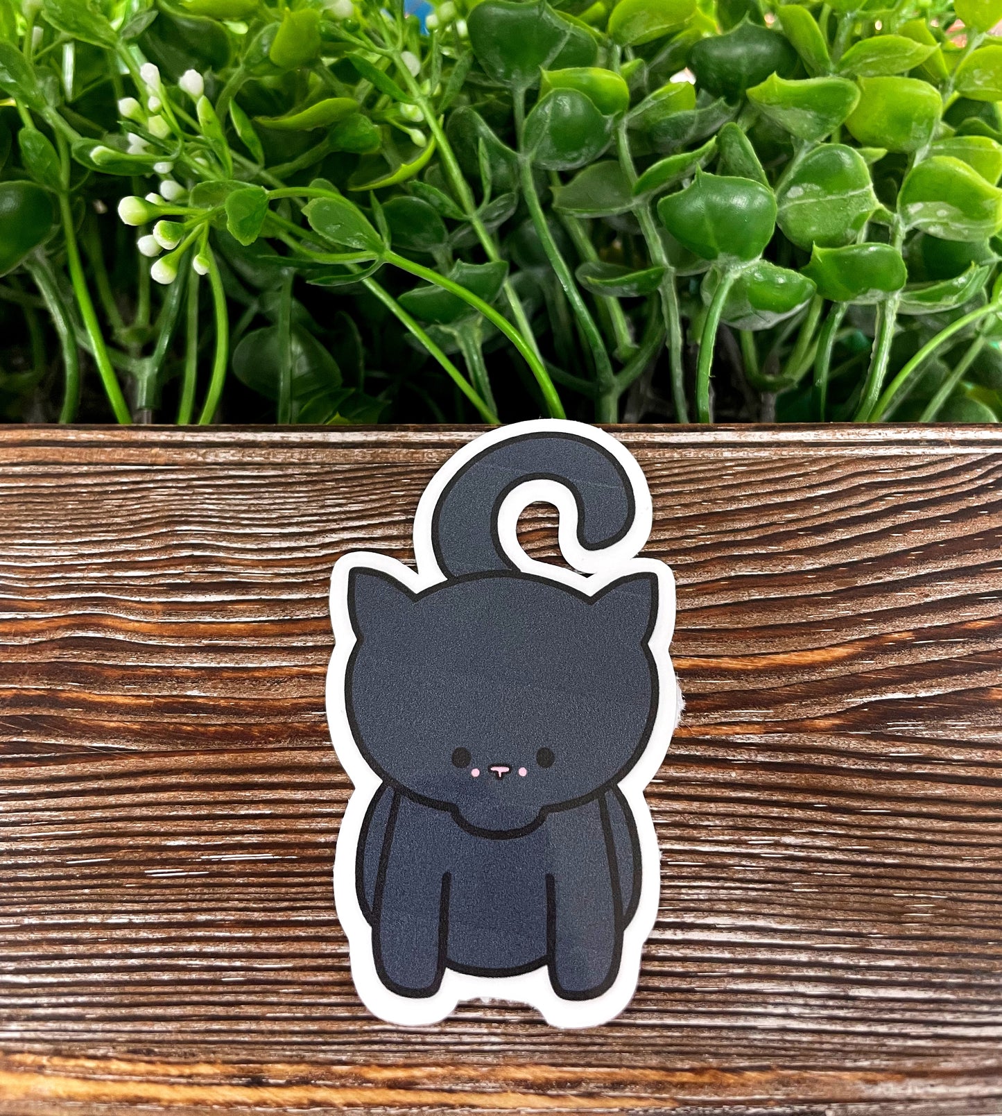 Cute Black Cat, Die Cut Sticker, Graphic Art Sticker, Vinyl, , Inspire Motivate |Sticker or Magnet
