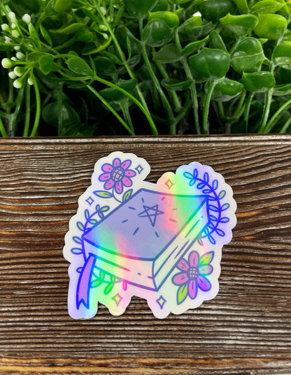 Cute Magic Spellbook, Die Cut Sticker, Graphic Art Sticker, Vinyl, , Inspire Motivate |Sticker or Magnet