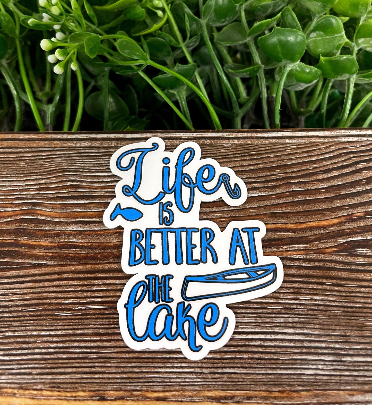 Life is Better at the Lake, Die Cut Vinyl Sticker, , Boho Fun, Water Resistant |Sticker or Magnet