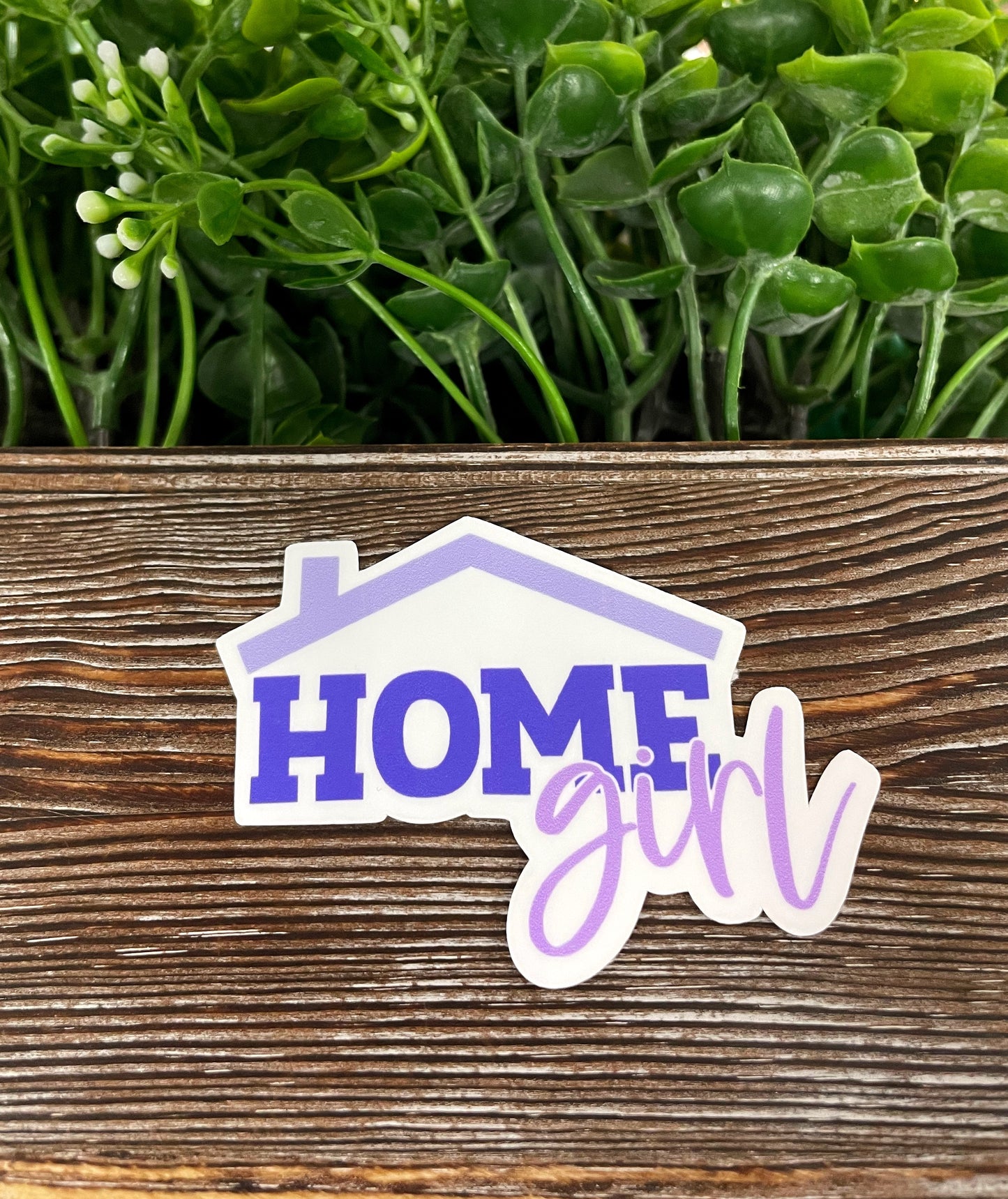 Purple Home Girl, Die Cut Vinyl Sticker, , Boho Fun, Water Resistant |Sticker or Magnet