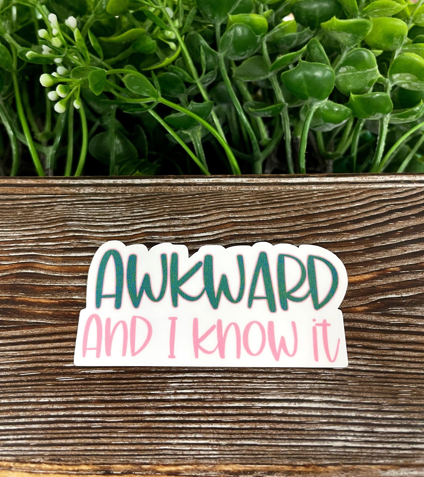 Awkward and I Know It, Die Cut Vinyl Sticker, , Boho Fun, Water Resistant |Sticker or Magnet