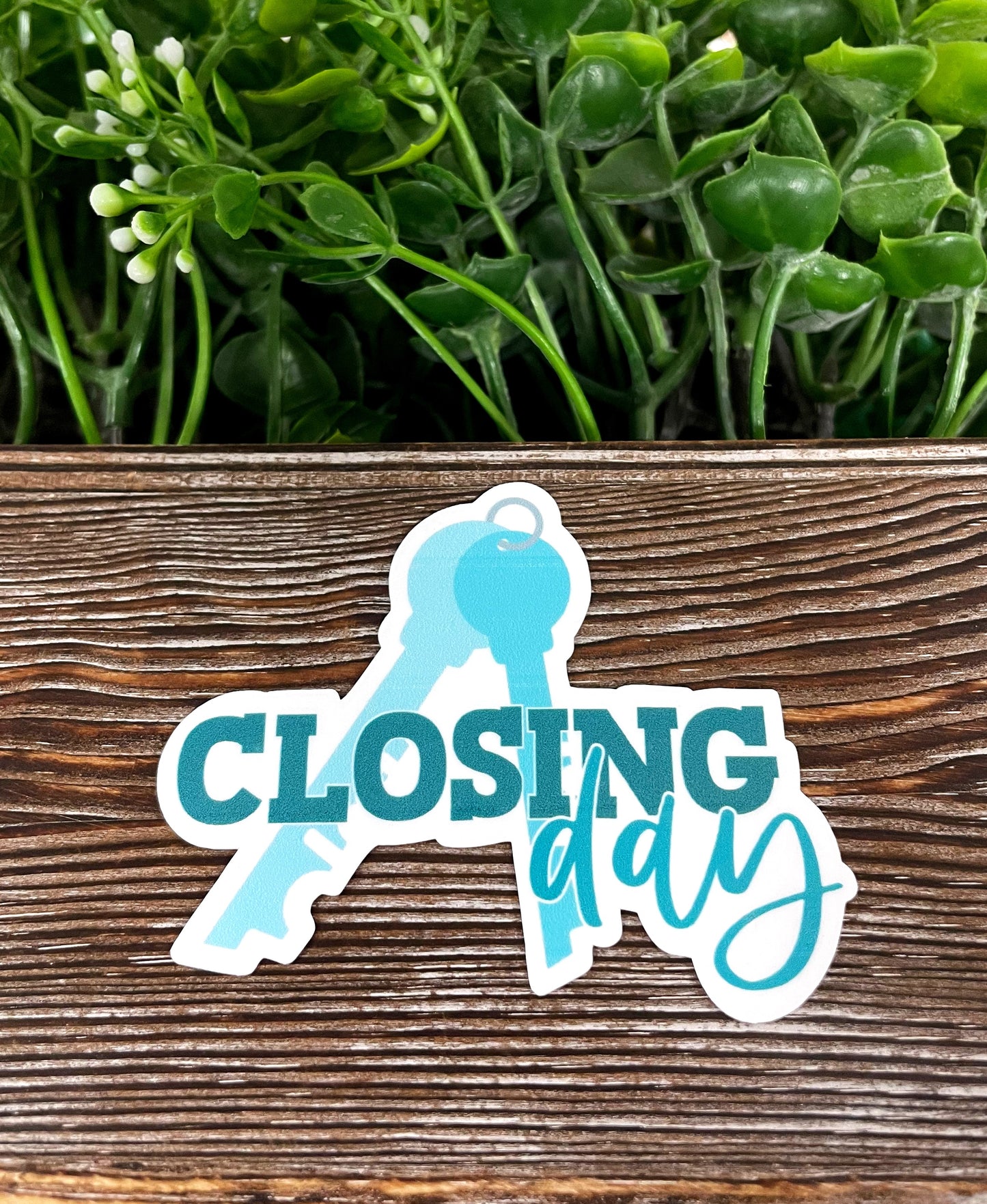Closing Day Real Estate Sticker, Die Cut Vinyl Sticker, , Boho Fun, Water Resistant |Sticker or Magnet