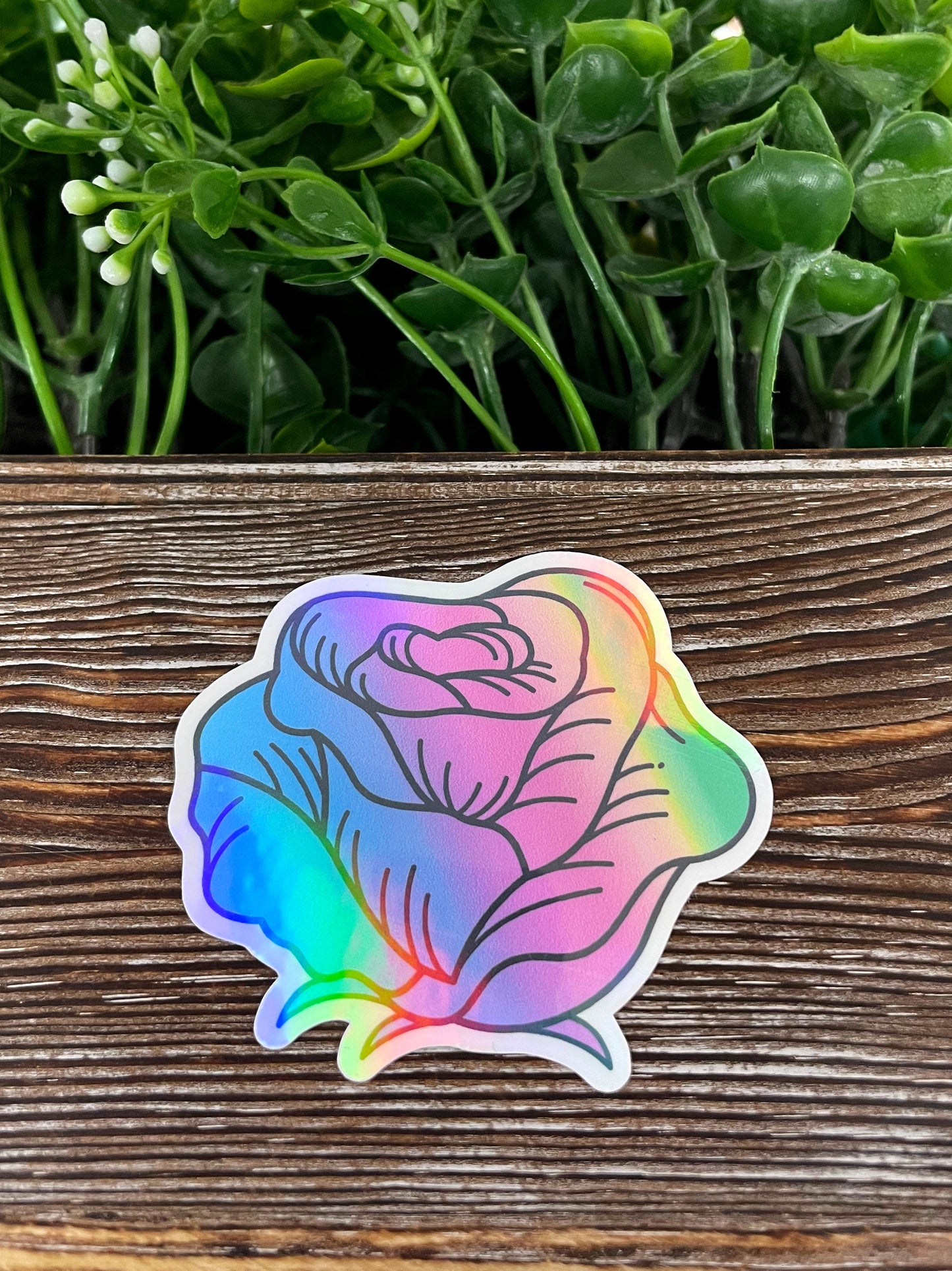 Pastel Watercolor Rose, Die Cut Vinyl Sticker, , Boho Fun, Water Resistant |Sticker or Magnet